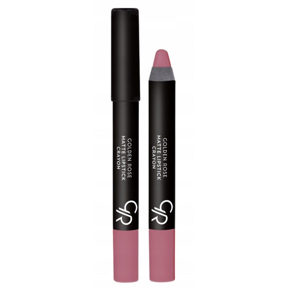 golden rose matte crayon lipstick pomadka w kredce 10 Блестящий, неровный финиш — матовая помада-карандаш Golden Rose, оттенок 10