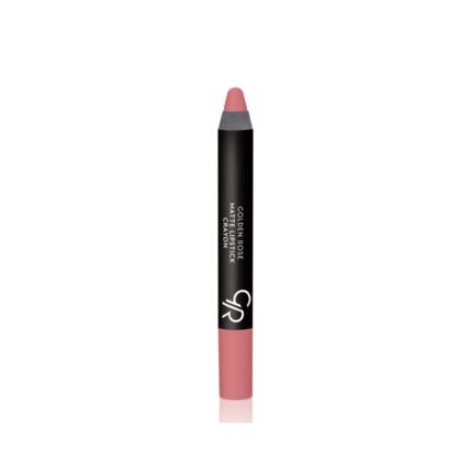 Shiny, Unfinished Lip Look - Golden Rose Matte Crayon Lipstick 22