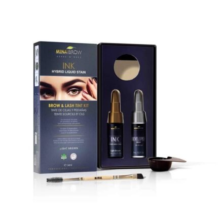 Décoloration ou couleur inégale des sourcils et des cils-MINA IBROW Graphite 14ml Teinture hybride pour sourcils et Cils