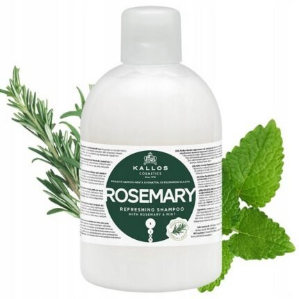 Oily or greasy scalp and hair,-Kallos, Hair Shampoo with Rosemary and Mint Extract, 1000 ml,