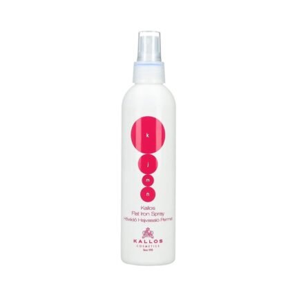 Prévient les dommages causés par la chaleur lors du lissage des cheveux-Kallos KJMN Spray protecteur Spray Fer plat pour lisser les cheveux 200ml