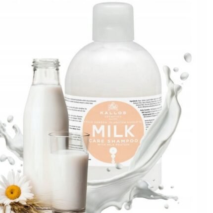 Damaged and weakened hair,-KALLOS, Milk Protein Regenerating Hair Shampoo, 1000 ML,
