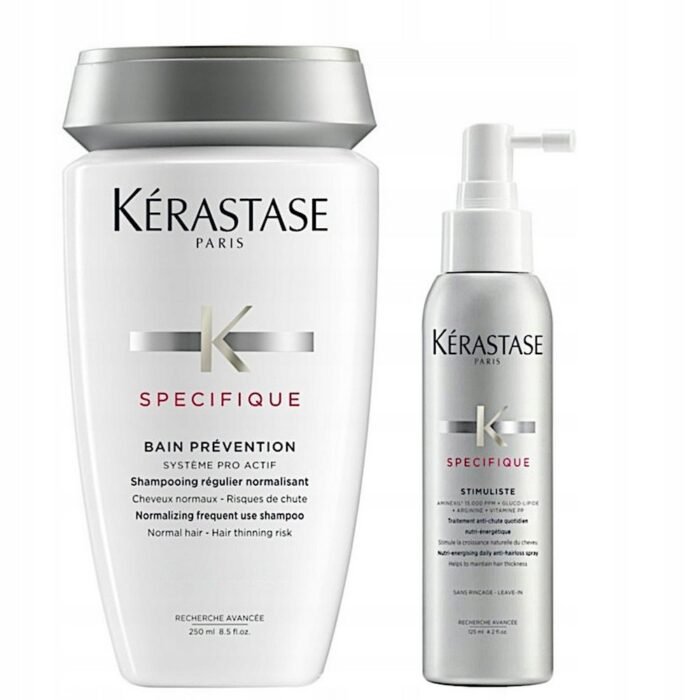 Reduces hair thinning and prevents further hair fall - Kerastase Prevention shampoo 250ml + anti-hair loss spray 125ml