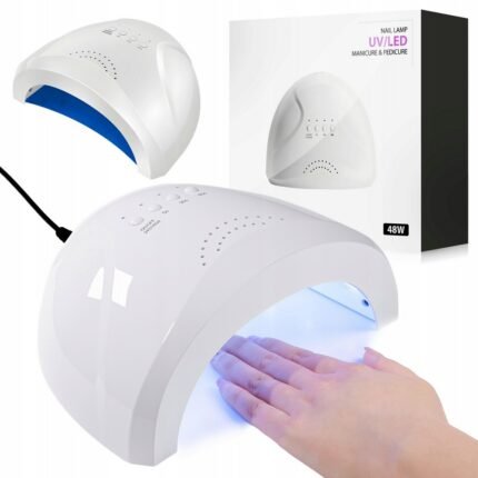 Séchage lent des vernis gel-Lampe à ongles eVanda Manucure Pédicure Professionnelle UV LED EV1 48W Blanc