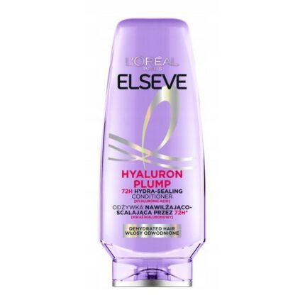 Dry and dehydrated hair needing moisture,-L’Oréal, Elseve Hyaluron Plump Moisturizing Hair Conditioner, 200 ml,