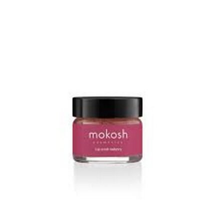 Labios con piel seca y escamosa que necesitan exfoliación suave, –Mokosh, Exfoliante Labial de Frambuesa, 15 ml,