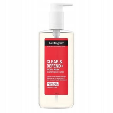 Breakouts and acne-prone skin,-NEUTROGENA, Clear & Defend+ Regular Face Gel,200ml,