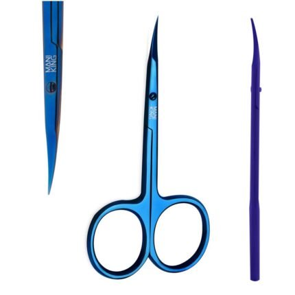 Uneven or jagged cuticle trimming - Mani King Curved Nail and Cuticle Scissors Stainless Steel (1466-MK)