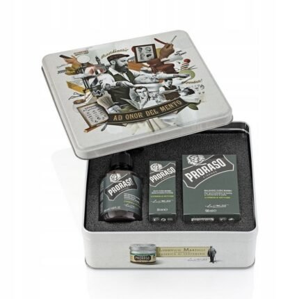 Dry or rough beard hair,-Proraso, Beard Care, Cypress & Vetyver Set, Shampoo + Balm + Oil,