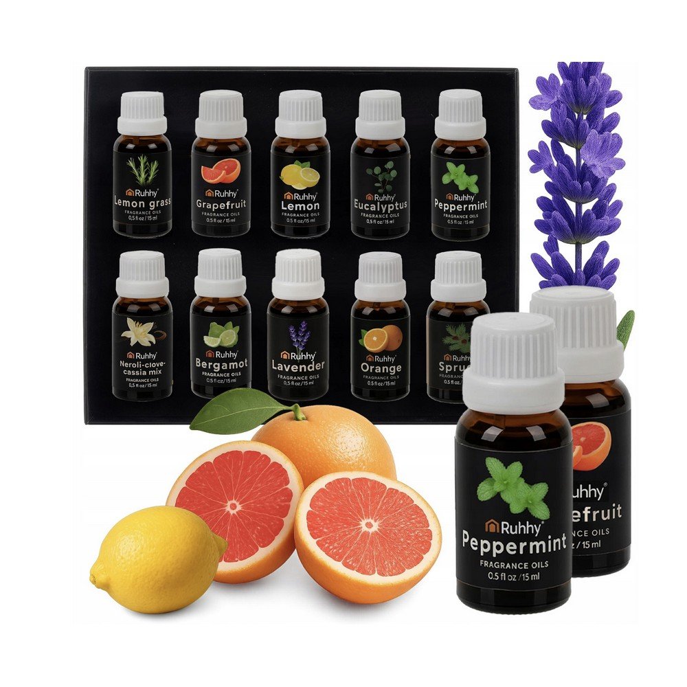 ruhhy scented oils for diffuser sticks fireplace humidifier set 10 x15 ml Unpleasant or stale indoor air-Ruhhy, Scented Oils for Diffuser Sticks Fireplace Humidifier Set 10 x15 ml,