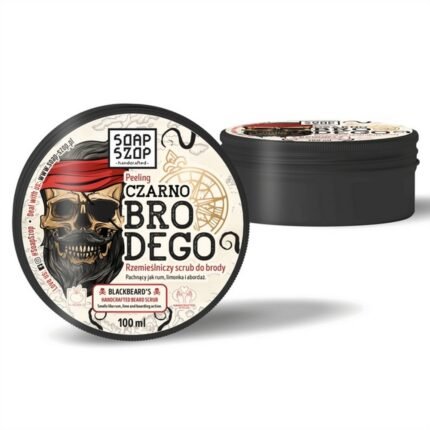Poils incarnés et irritation de la barbe,-Soap Szop, Gommage Exfoliant Barbe Blackbeard, 100ml,  _x000D_