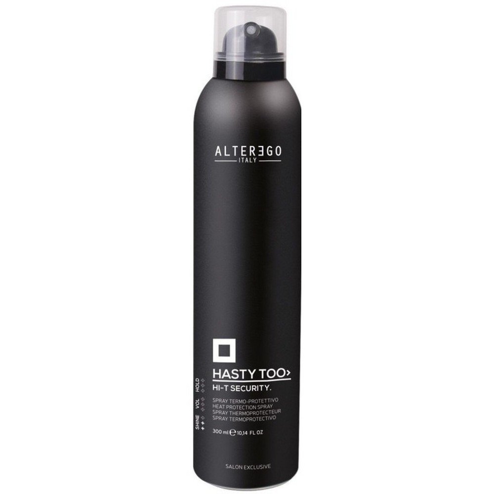 spray termoochronny do wlosow alter ego hasty too hi t security 300 ml Термозащитный спрей для волос Alter Ego HASTY TOO HI- T SECURITY, 300 мл, повреждающий волосы при нагревании от таких средств для укладки, как утюжки и фены - Термозащитный спрей для волос Alter Ego HASTY TOO HI-T SECURITY, 300 мл