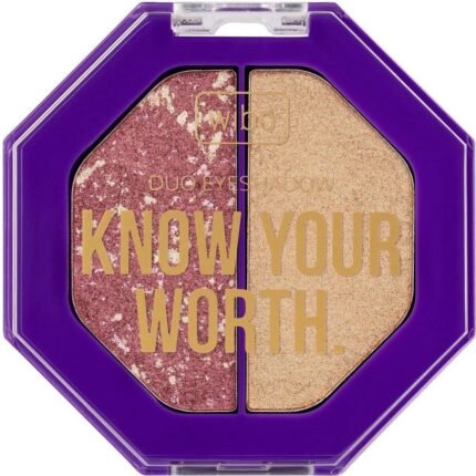 Variété de couleurs limitée dans de petites palettes - Wibo, Fard à paupières Duo Know Your Worth 2 But First : Me 5G,