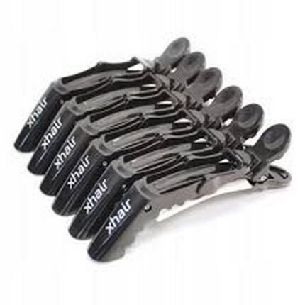 Hair slipping during styling or cutting,-Xhair, SHARKS Hair Clips, 6 pcs,
