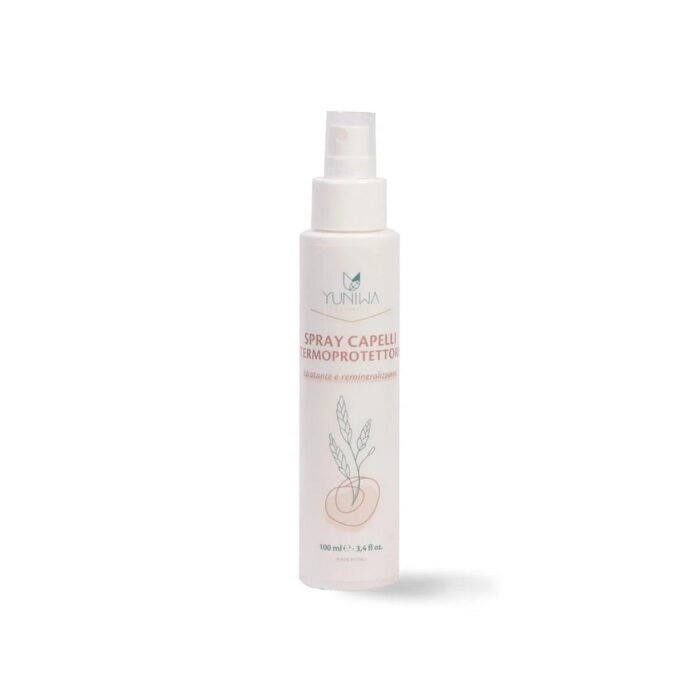 Prévient les dommages causés par la chaleur des outils de coiffage-Laque Protectrice Thermique Hydratante et Reminéralisante Yuniwa 100 ml