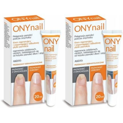 Weak and brittle nails,-AristoPharma,  ONYnail Regenerating and Strengthening Cream for Nails in Case of Onycholysis, 2 x 20 ml, Slow nail growth,-AristoPharma,  ONYnail Regenerating and Strengthening Cream for Nails in Case of Onycholysis, 2 x 20 ml, Nail splitting and peeling,-AristoPharma,  ONYnail Regenerating and Strengthening Cream for Nails in Case of Onycholysis, 2 x 20 ml, Difficulty maintaining strong and healthy nails,-AristoPharma,  ONYnail Regenerating and Strengthening Cream for Nails in Case of Onycholysis, 2 x 20 ml