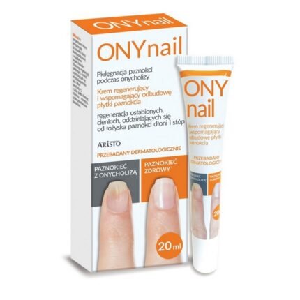 Weak and brittle nails,-AristoPharma,  ONYnail Nail Regenerating and Extending Cream, 20 ml, Slow nail growth,-AristoPharma,  ONYnail Nail Regenerating and Extending Cream, 20 ml, Nail splitting and peeling,-AristoPharma,  ONYnail Nail Regenerating and Extending Cream, 20 ml, Difficulty achieving strong and healthy nails,-AristoPharma,  ONYnail Nail Regenerating and Extending Cream, 20 ml.