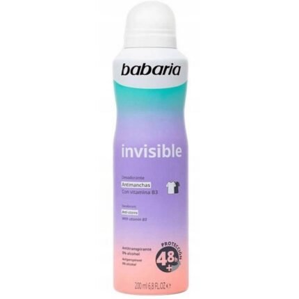 Body odor,- Babaria, Invisible Deodorant Antiperspirant Spray, 200 ml, Excessive sweating,- Babaria, Invisible Deodorant Antiperspirant Spray, 200 ml, White marks on clothes,- Babaria, Invisible Deodorant Antiperspirant Spray, 200 ml, Difficulty staying fresh all day,- Babaria, Invisible Deodorant Antiperspirant Spray, 200 ml.