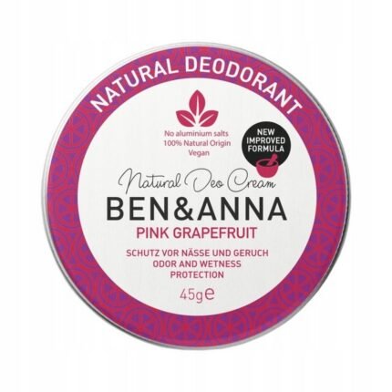Unpleasant body odor,-Ben&Anna, Natural Pink Grapefruit Deodorant in a Cream, 45 g, Skin irritation from chemical deodorants,-Ben&Anna, Natural Pink Grapefruit Deodorant in a Cream, 45 g, Need for vegan and eco-friendly deodorant,-Ben&Anna, Natural Pink Grapefruit Deodorant in a Cream, 45 g, Lack of natural fruity freshness,-Ben&Anna, Natural Pink Grapefruit Deodorant in a Cream, 45 g.
