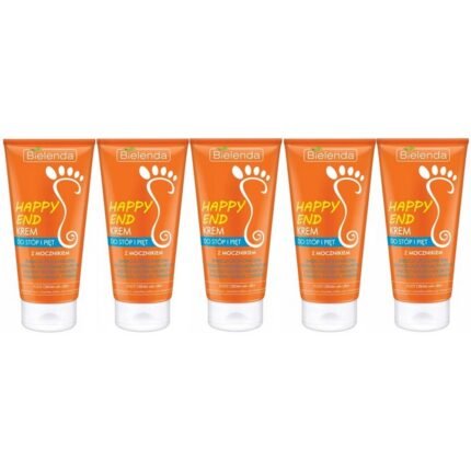 Dry and rough foot skin,-Bielenda, , 6 Pieces Happy End Foot and Heel Cream with Urea, 125ml, Cracked heels and discomfort,-Bielenda, , 6 Pieces Happy End Foot and Heel Cream with Urea, 125ml, Lack of hydration and softness,-Bielenda, , 6 Pieces Happy End Foot and Heel Cream with Urea, 125ml, Daily foot care for smooth and healthy skin,-Bielenda, , 6 Pieces Happy End Foot and Heel Cream with Urea, 125ml.