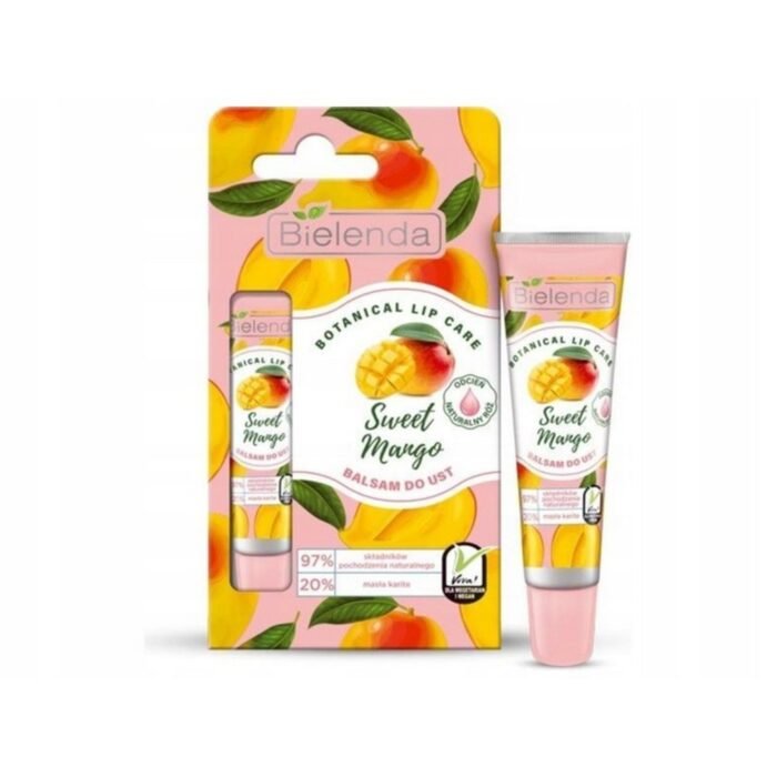 Dry and rough lips needing hydration,-Bielenda, Lip Balm Moisturizing Lipstick Sweet Mango, 10 ml,