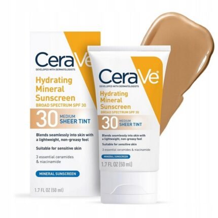 Risk of sunburn and skin damage,-CeraVe, , Hydrating Mineral Sunscreen BB Medium Mineral SPF30,50ml, Uneven skin tone or lack of coverage,-CeraVe, , Hydrating Mineral Sunscreen BB Medium Mineral SPF30,50ml, Dryness and compromised skin barrier,-CeraVe, , Hydrating Mineral Sunscreen BB Medium Mineral SPF30,50ml, Heavy or greasy feel from traditional sunscreens,-CeraVe, , Hydrating Mineral Sunscreen BB Medium Mineral SPF30,50ml