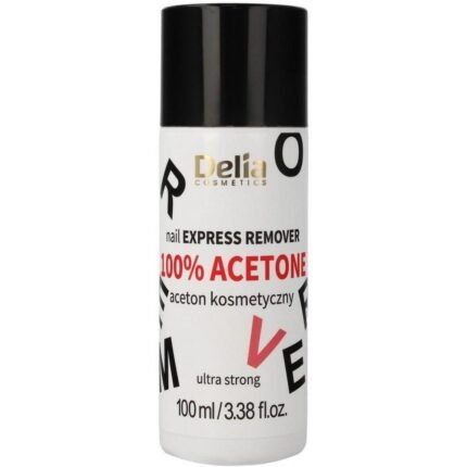 Difficult nail polish removal - Delia Cosmetics, Cosmetic Acetone 100% ultra strong 100ml,
