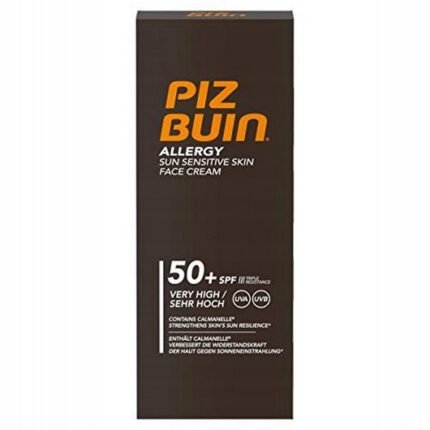 Risk of sunburn and skin damage,-PIZ BUIN, , FACE SUN CREAM SPF 50+ (FACE CREAM FOR ALLERGIES), 50 ML, Sensitivity or allergic reactions to traditional sunscreens,-PIZ BUIN, , FACE SUN CREAM SPF 50+ (FACE CREAM FOR ALLERGIES), 50 ML, Dryness or discomfort from sun exposure,-PIZ BUIN, , FACE SUN CREAM SPF 50+ (FACE CREAM FOR ALLERGIES), 50 ML, Heavy or greasy feel from regular sunscreens,-PIZ BUIN, , FACE SUN CREAM SPF 50+ (FACE CREAM FOR ALLERGIES), 50 ML.