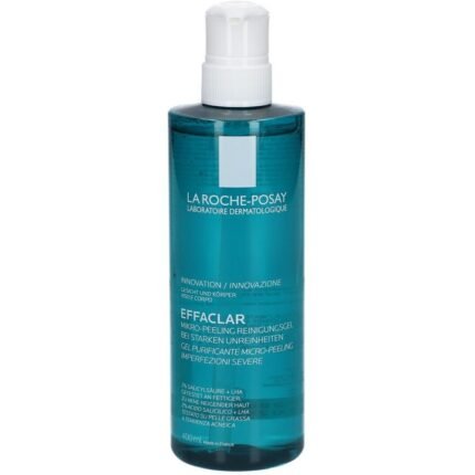 Oily and acne-prone skin,-La Roche-Posay, Effaclar Mikro-Peeling Cleansing Gel, 400 ml,