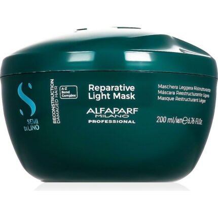 Damaged and weakened hair,-Alfaparf Milano, Semi di Lino Reconstruction Reparative Light Mask for Damaged Hair, 200 ml,