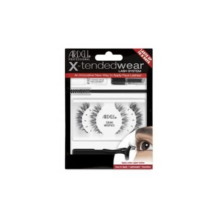 Short lifespan of traditional false eyelashes-Ardell X-Tended Wear False Eyelashes, Demi Wispies Kit, 6 Day Wear, Adhesiv