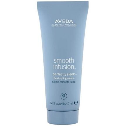 Frizz and flyaways ,- Aveda, Smooth Infusion Perfectly Sleek Heat Styling Cream, 40ml, Heat damage from styling tools ,- Aveda, Smooth Infusion Perfectly Sleek Heat Styling Cream, 40ml, Difficulty achieving sleek, smooth hair ,- Aveda, Smooth Infusion Perfectly Sleek Heat Styling Cream, 40ml, Hair appears dull and lifeless ,- Aveda, Smooth Infusion Perfectly Sleek Heat Styling Cream, 40ml.