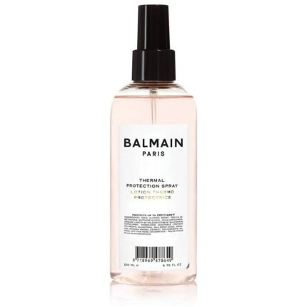 Heat damage from styling tools ,- Balmain Thermal Protection Spray,200ml, Dryness and breakage due to heat exposure ,- Balmain Thermal Protection Spray,200ml, Frizz and lack of shine ,- Balmain Thermal Protection Spray,200ml, Split ends and brittle hair from frequent styling ,- Balmain Thermal Protection Spray,200ml.