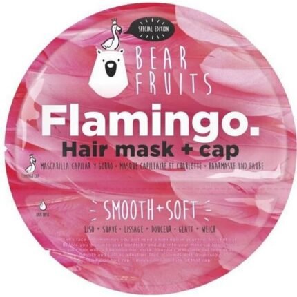 Dry and dull hair,-Bear Fruits, Flamingo Hair Mask + Cap, 20 ml,