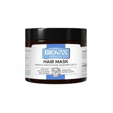 Dry and damaged hair,-Biovax Prebiotic Hair Mask Intensively Regenerating Mask, 250 ml,Weak and brittle strands,-Biovax Prebiotic Hair Mask Intensively Regenerating Mask, 250 ml,Frizz and unmanageable hair,-Biovax Prebiotic Hair Mask Intensively Regenerating Mask, 250 ml,Lack of shine and smoothness,-Biovax Prebiotic Hair Mask Intensively Regenerating Mask, 250 ml.