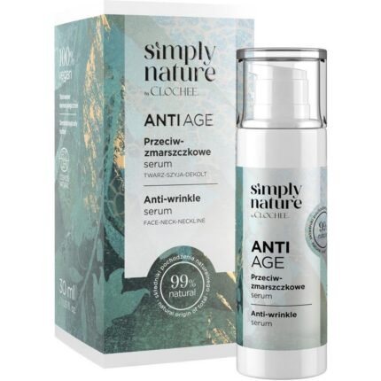 Fine lines and wrinkles - Clochee, Simply Nature Anti Age Anti-Wrinkle Serum for Face, Neck and Décolleté 30ml,