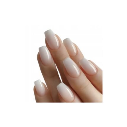 Difficulty achieving trendy ballerina nail shape naturally-Deni Carte FALSE NAILS TIPS BALLERINA OMBRE BEIGE