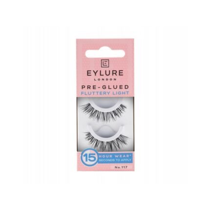 Difficulty applying glue with regular false lashes-Eylure Pre-Glued False Lashes self-adhesive false eyelashes No. 117 Fluttery