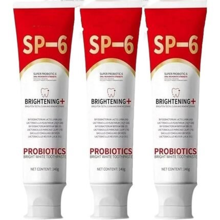 Yellow or stained teeth,-Genérico, Whitening Toothpaste with Probiotics Sp-6, 3 x 120g,