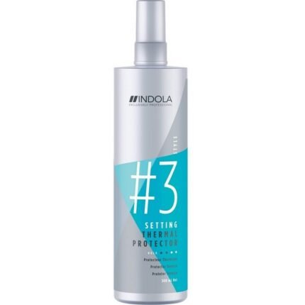 Heat damage from styling tools ,- Indola Innova #3 Style Setting Thermal Protector Spray,300ml, Dryness and breakage from high temperatures ,- Indola Innova #3 Style Setting Thermal Protector Spray,300ml, Frizz and flyaways ,- Indola Innova #3 Style Setting Thermal Protector Spray,300ml, Dull and unmanageable hair after styling ,- Indola Innova #3 Style Setting Thermal Protector Spray,300ml.