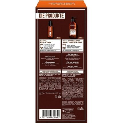 Dry and rough beard hair,-L'Oréal, Men Expert Beard Care Set, 30/200 ml,