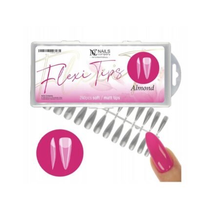 Difficulty achieving consistent almond-shaped nails-Nails Company Forms Flexi Tips - Almond 240 pcs