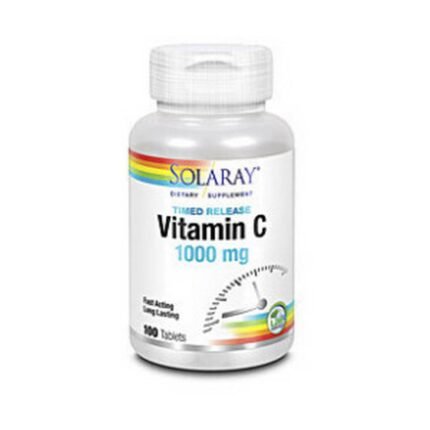Helps boost and support immune function to prevent frequent illness-Solaray Vitamin C 1000mg,