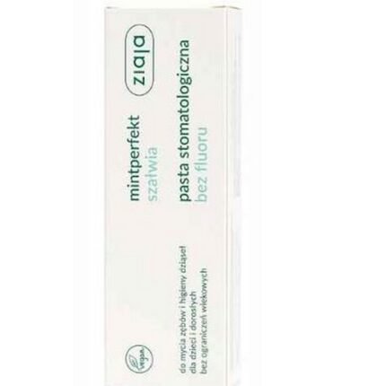 Sensitivity to fluoride,-Ziaja, Mintperfekt Sage Fluoride-Free Toothpaste, 75 ml,