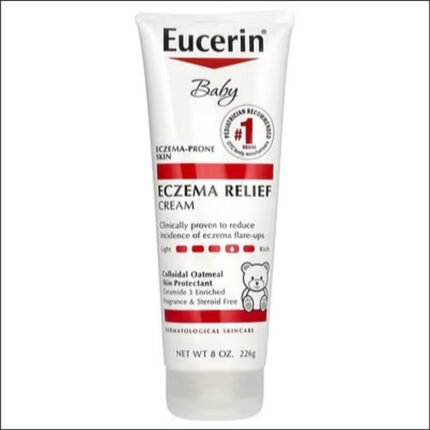 Eczema flare-ups and irritation – Eucerin Baby Eczema Relief Cream, Fragrance Free, 8 oz (226 g)